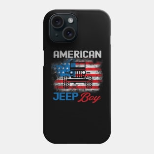 American Jeep Boy USA Flag Jeep Phone Case