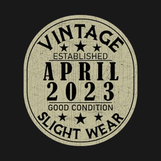 Vintage Established April 2023 - Good Condition Slight Wear T-Shirt