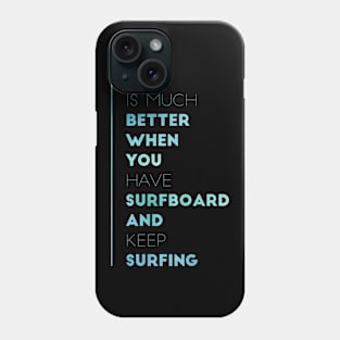 Surfboard and Surfing Phone Case