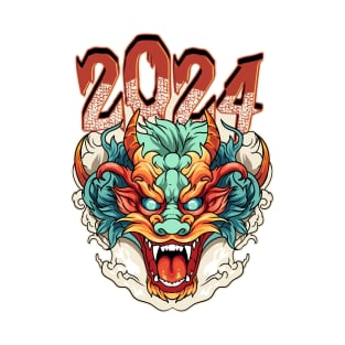 Chinese New Year 2024 Year of The Dragon Head T-Shirt