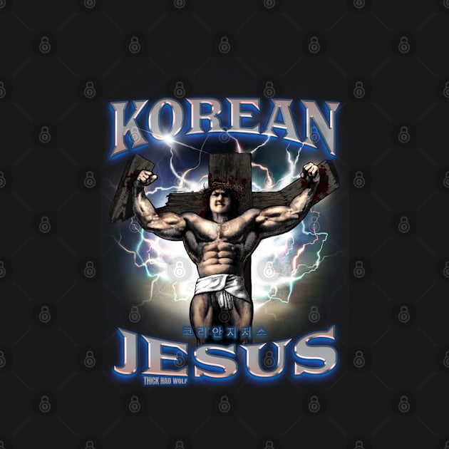 Korean Jesus (Blue) by THICK BAD WOLF