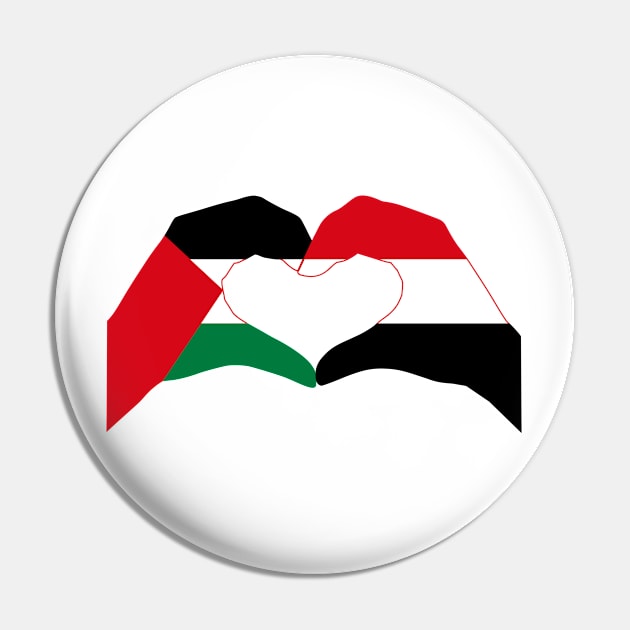 We Heart Palestine & Yemen Patriot Series Pin by Village Values