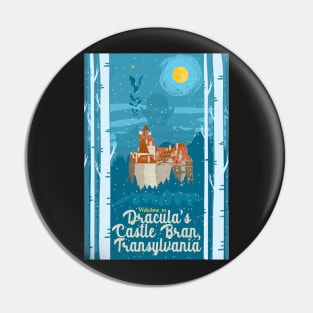 Travel Poster Transylvania, Bran castle, Dracula 4 Pin