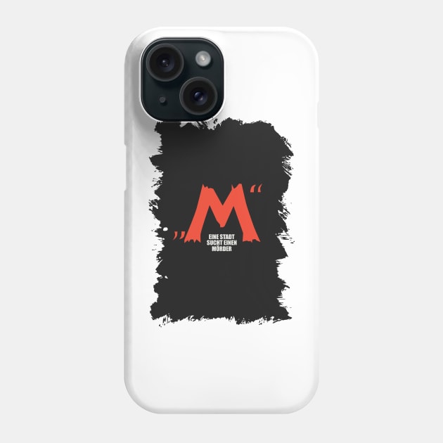 Fritz Lang's Masterpiece: 'M' Tribute Tee - Noir Elegance Phone Case by Boogosh