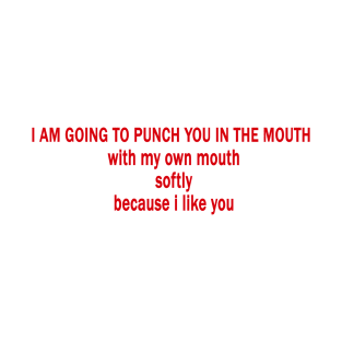 I am going to punch you in the mouth with my own mouth softly because I like you T-Shirt