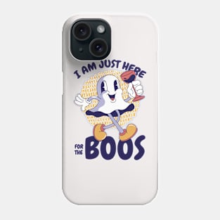 Funny Retro Ghost Cartoon // I'm Just Here for the Boos Phone Case