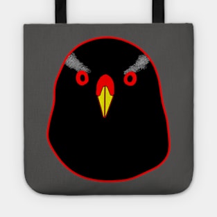 Black Goshawk with red eyes and yellow beak Tote