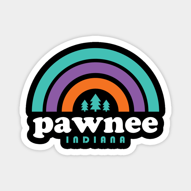 Pawnee Indiana Retro Magnet by PodDesignShop