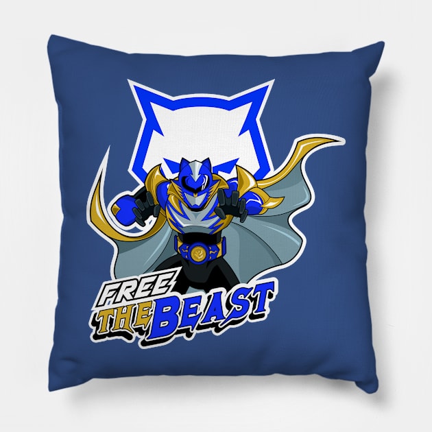 "Free The Beast" HyperSpeed Geo Alvarez Concept Art Pillow by TheImmortalRedFox