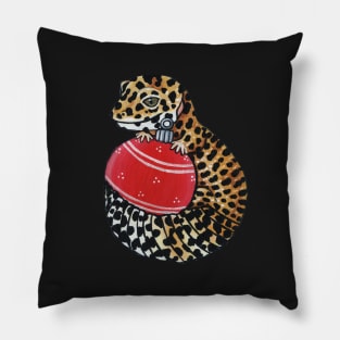 Leopard Gecko Christmas Pillow