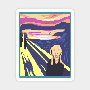 The Scream by Edvard Munch Pixelart Magnet