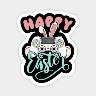 Happy Easter Video Game Bunny Gaming Controller Gamer Magnet