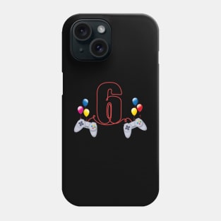 6th Birthday Boy Toddlers Video Gamer Store Phone Case