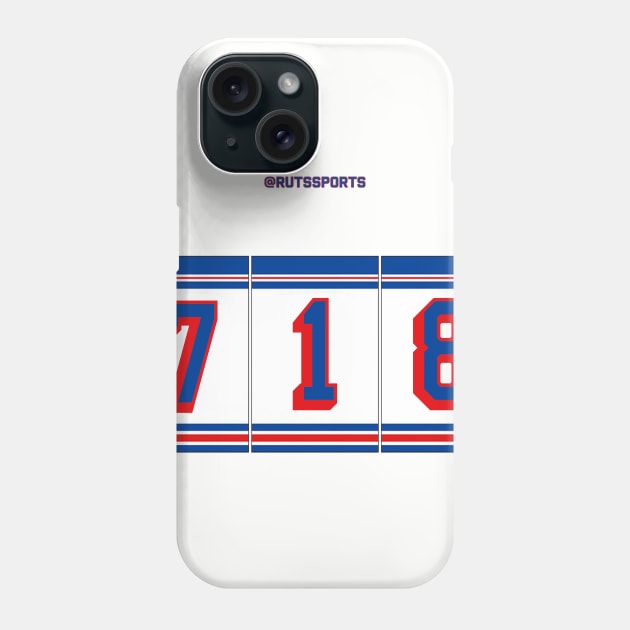 Rep Your Area Code (NYR 718) Phone Case by RUTSSports