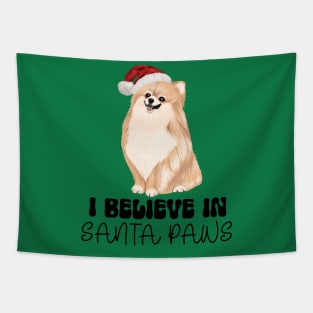 Pomeranian Dog Christmas Santa Tapestry