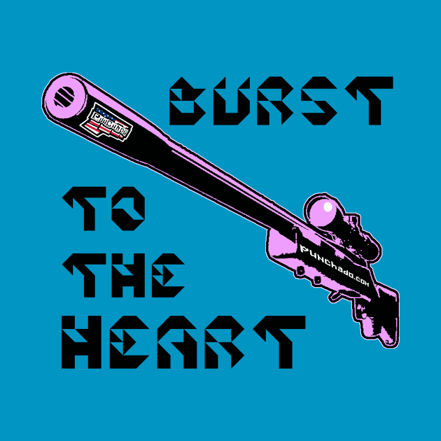 Burst To The Heart, v. Code Pink T-Shirt Blk Text by punchado