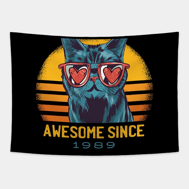 Awesome Since 1989 Tapestry by WPKs Design & Co