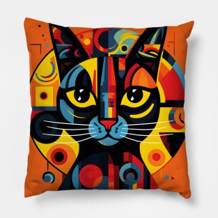 Cubism Cat Pillow