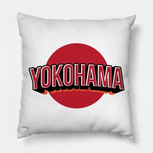 Yokohama Japan Retro Pillow