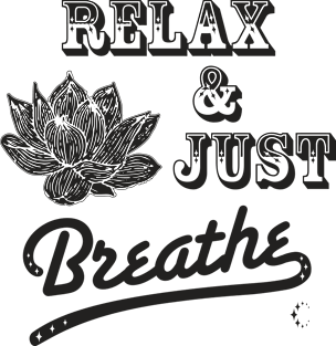 Relax & Just Breath | Lotus | Black Magnet