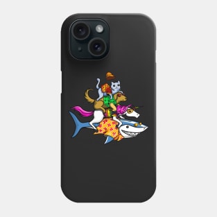 Animals Riding Shark Phone Case