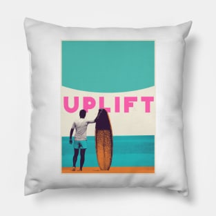 Uplift Man On Beach Graphic Art Pillow