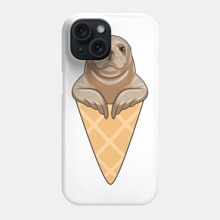 Seal with Ice cream cone Phone Case