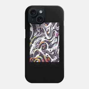 Spiral Galaxy Drawing Black Hearts Fantasy Phone Case