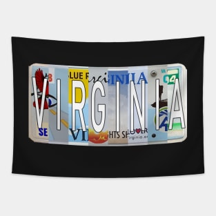 Virginia License Plates Tapestry