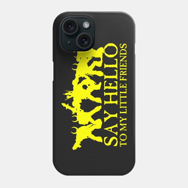 Say Hello to my Little Friends Chaos Gold Phone Case by SimonBreeze