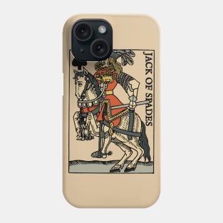 Antique Character of Playing Cards Jack of Spades Phone Case