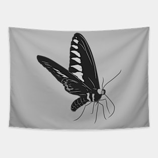 “Elegant Monochrome Butterfly” Tapestry