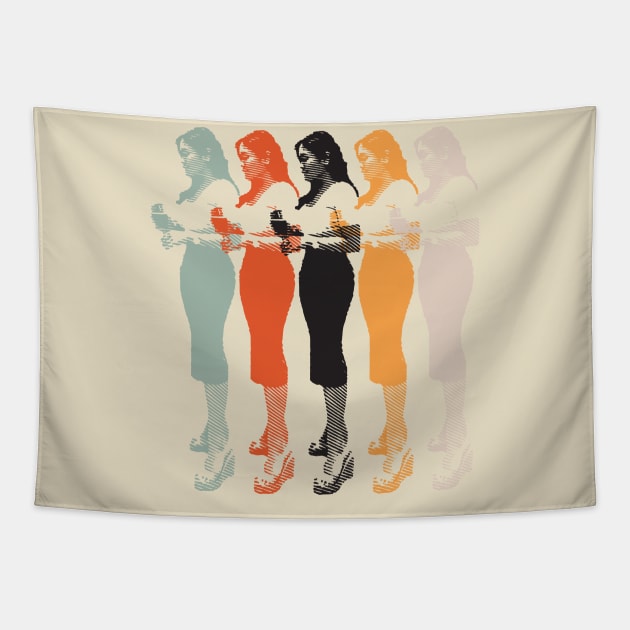 Vintage Look Women Fashion Tapestry by crissdiana