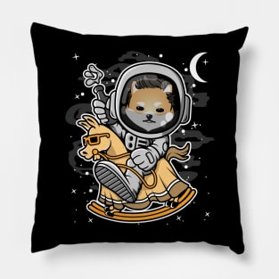 Astronaut Horse Dogelon Mars ELON Coin To The Moon Crypto Token Cryptocurrency Blockchain Wallet Birthday Gift For Men Women Kids Pillow