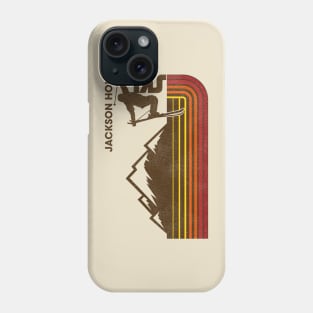 Retro Jackson Hole 70s/80s Style Skiing Stripe Phone Case