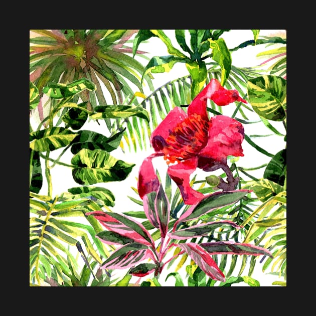 Seamless tropical flower by Olga Berlet