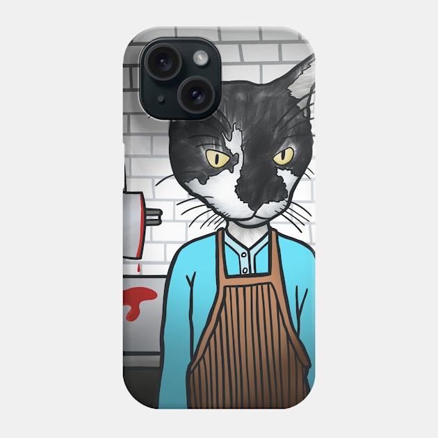 Butcher Cat Phone Case by chawlie