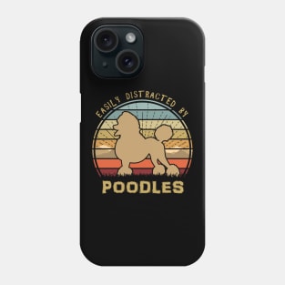 Easily Distracted By Poodles Sunset Phone Case