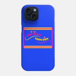 Enjoy Life Seize The Day Latin Phrase InBlue Phone Case