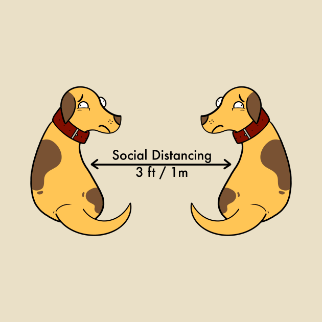 Social Distancing dogs by Cuteful