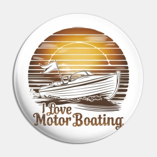 Love Motor Boating: A Boat of Affection Pin