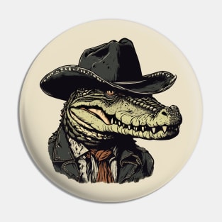 Wild West Gator Cowboy Pin