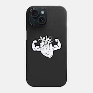 Heart with big muscles Phone Case