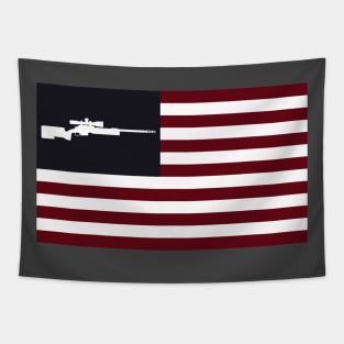 Rifle American Flag Tapestry