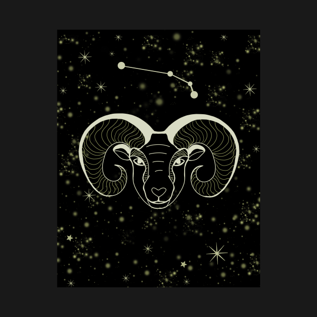 Aries Ram and aries constellation - Aries - T-Shirt | TeePublic