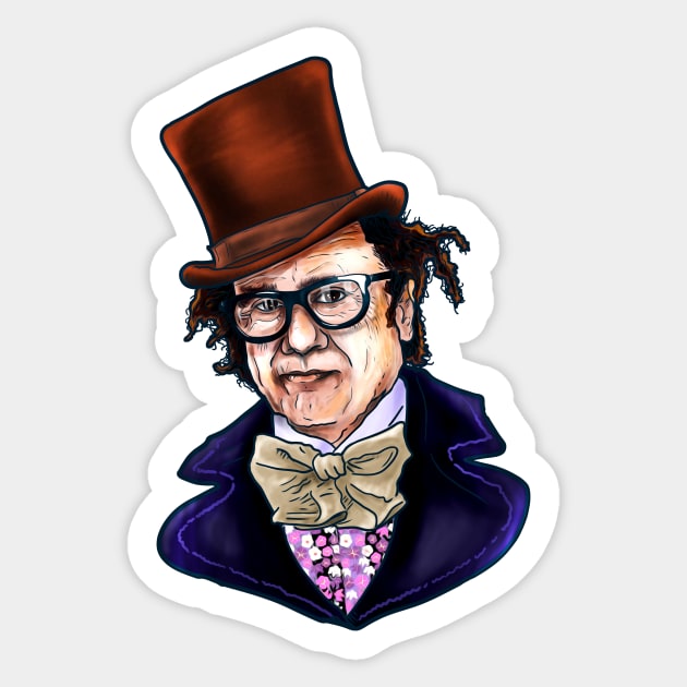 Danny DeVito as Willy Wonka - Danny Devito - Sticker