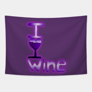 I Love Wine Tapestry