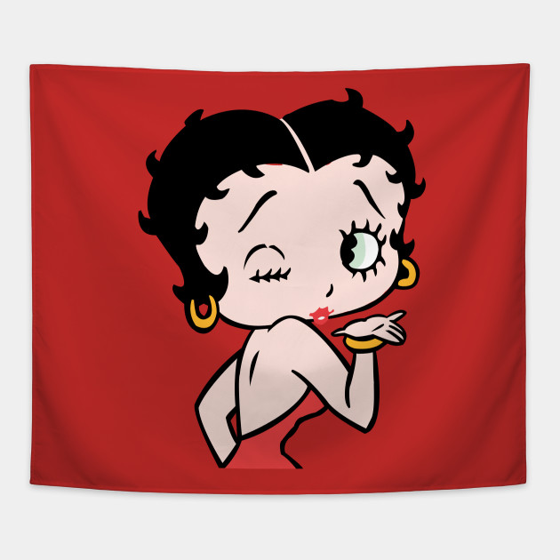 Betty Boop Kiss (Color) - Betty Boop Kiss Wink Color - Tapestry TeePublic Betty Boop Kiss (Color) - Betty Boop Kiss Wink Color - Tapestry TeePublic