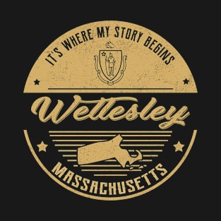 Wellesley Massachusetts It's Where my story begins T-Shirt