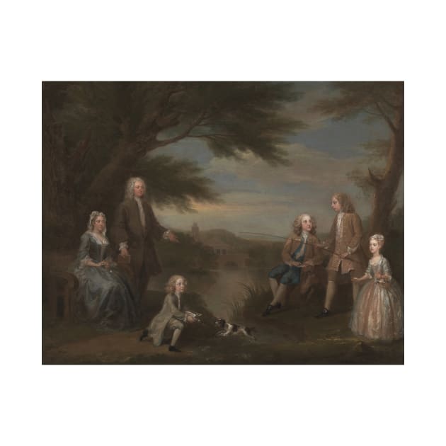 John and Elizabeth Jeffreys and Their Children by William Hogarth by Classic Art Stall